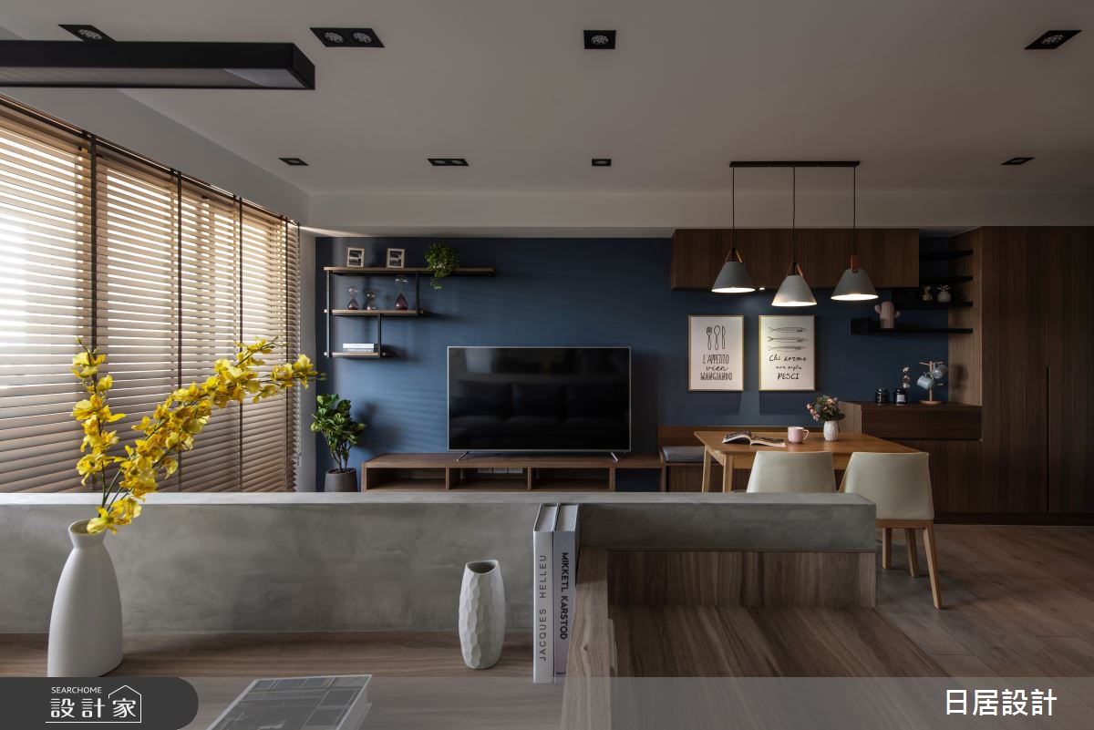 29坪新成屋(5年以下)＿混搭風客廳餐廳書房案例圖片＿日居設計＿日居_紳士之33