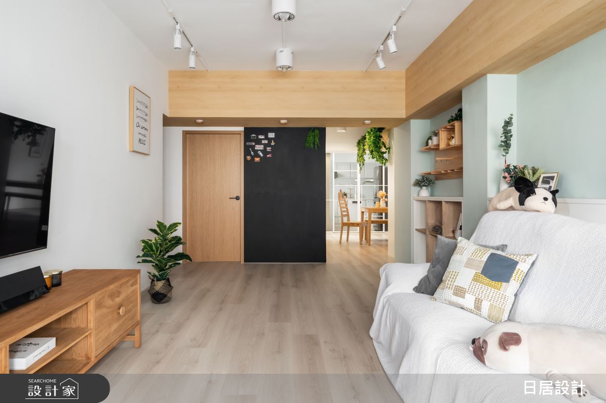 27坪老屋(31~40年)＿混搭風客廳案例圖片＿日居設計＿日居_綠意之8