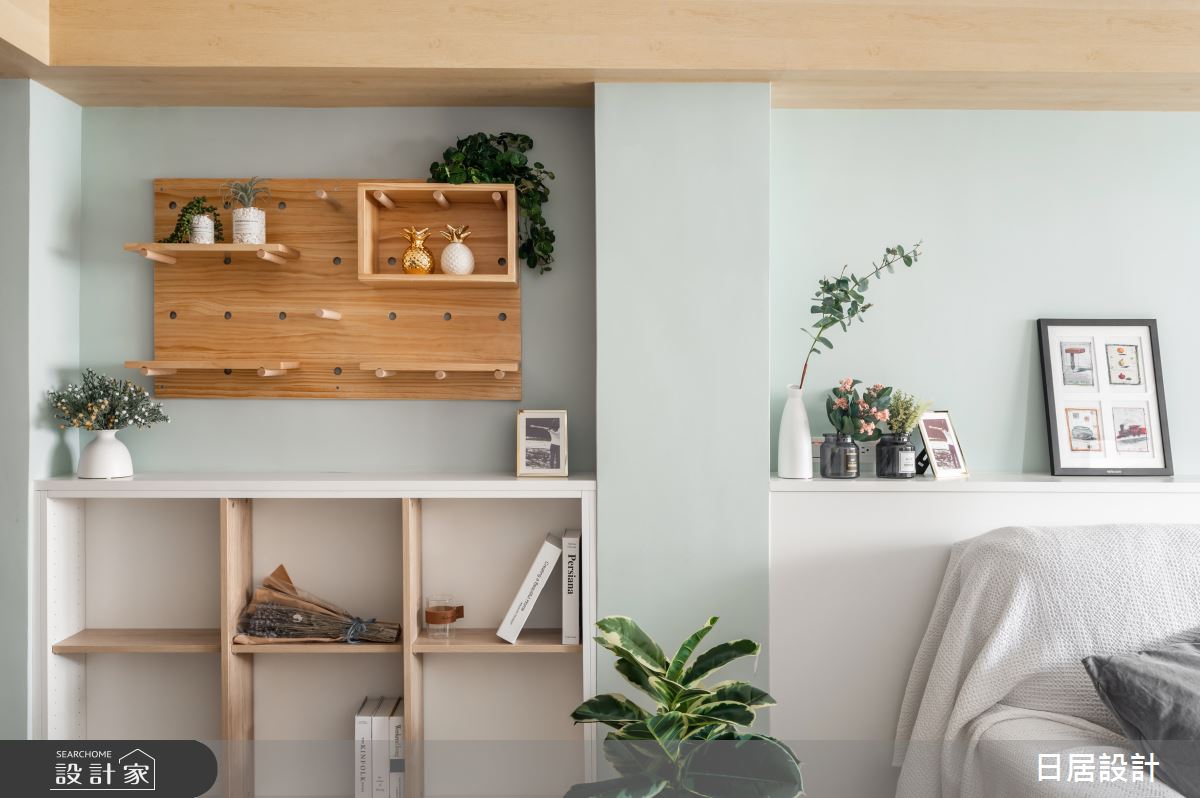 27坪老屋(31~40年)＿混搭風客廳案例圖片＿日居設計＿日居_綠意之5