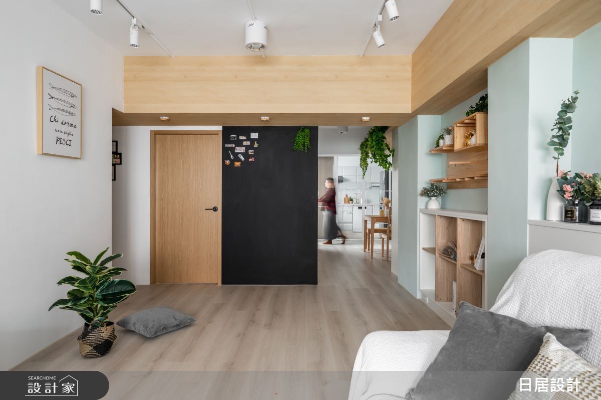 27坪老屋(31~40年)＿混搭風客廳案例圖片＿日居設計＿日居_綠意之9