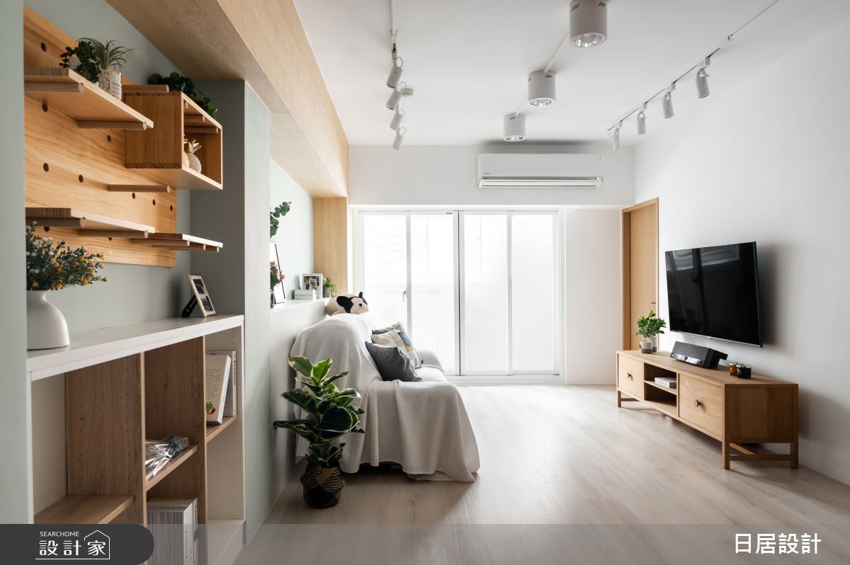 27坪老屋(31~40年)＿混搭風客廳案例圖片＿日居設計＿日居_綠意之1