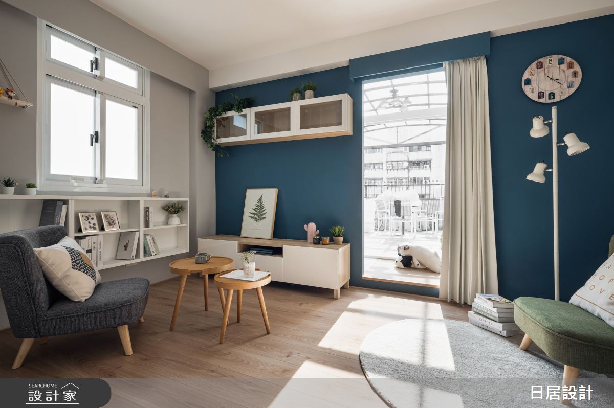 13坪老屋(31~40年)＿混搭風玄關客廳案例圖片＿日居設計＿日居_杲杲出日之2