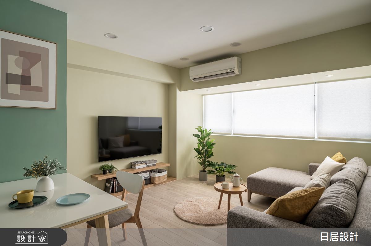 18坪老屋(16~30年)＿混搭風客廳案例圖片＿日居設計＿日居_芥黃小屋之10