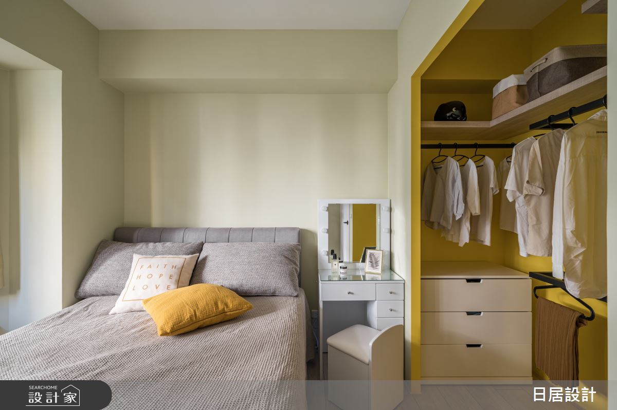18坪老屋(16~30年)＿混搭風臥室更衣間案例圖片＿日居設計＿日居_芥黃小屋之28