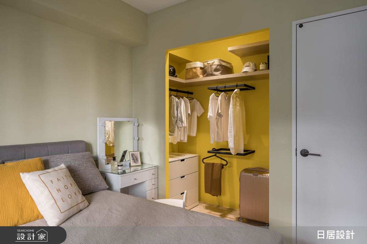 18坪老屋(16~30年)＿混搭風臥室更衣間案例圖片＿日居設計＿日居_芥黃小屋之29