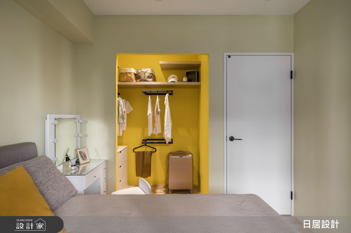 18坪老屋(16~30年)＿混搭風臥室更衣間案例圖片＿日居設計＿日居_芥黃小屋之30