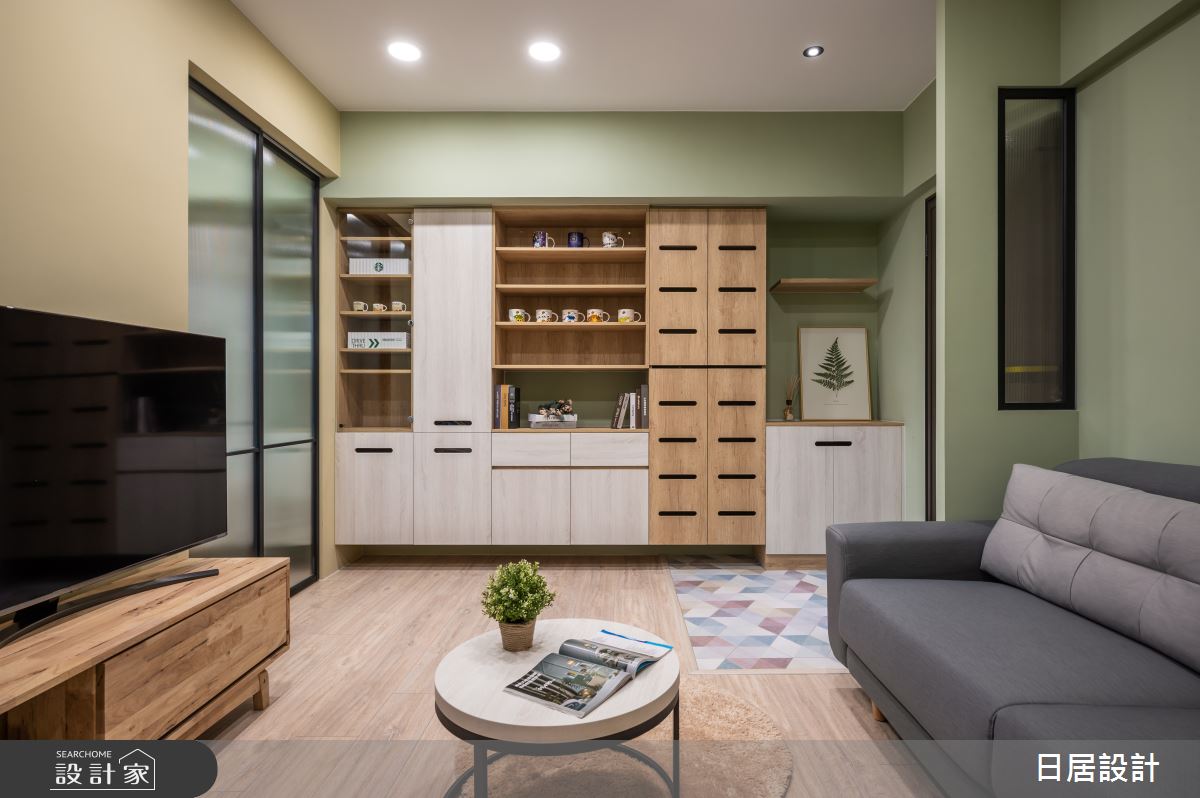 13坪新成屋(5年以下)＿混搭風玄關客廳案例圖片＿日居設計＿日居_盛夏之5