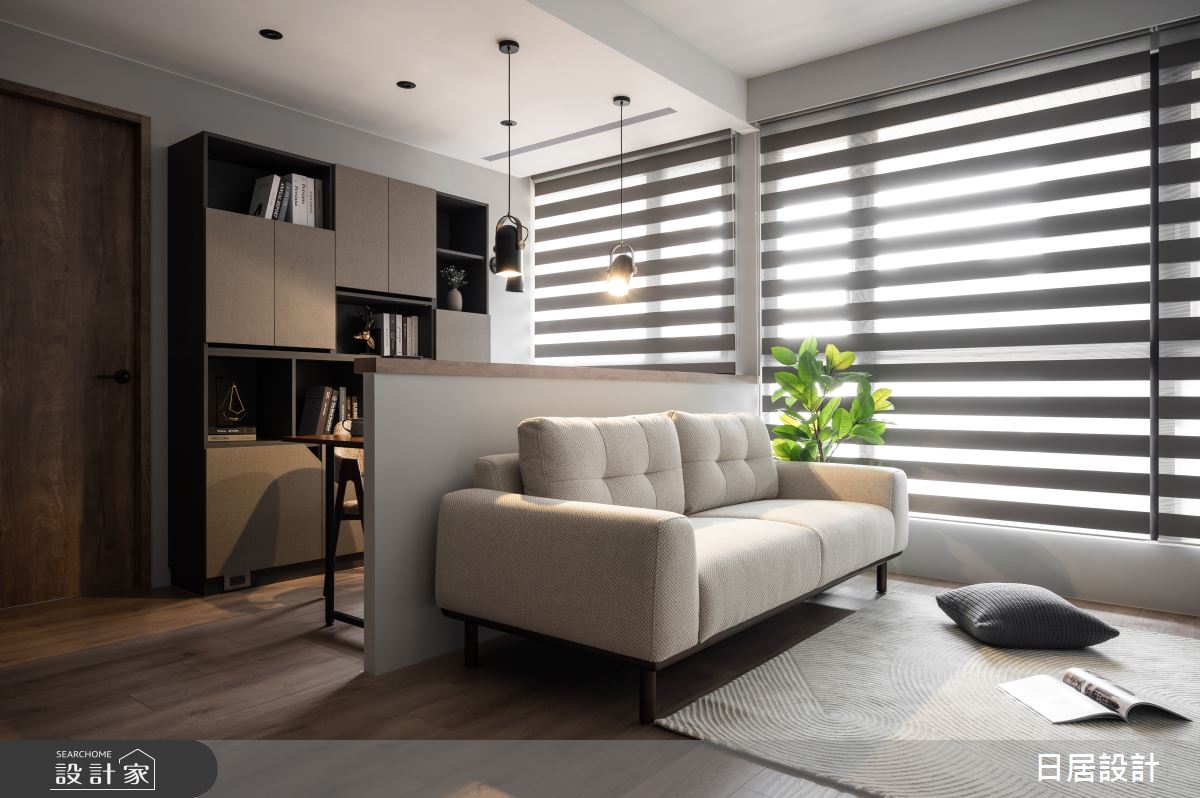 22坪新成屋(5年以下)＿混搭風客廳案例圖片＿日居設計＿日居_梣木厚綠佐醺香之6