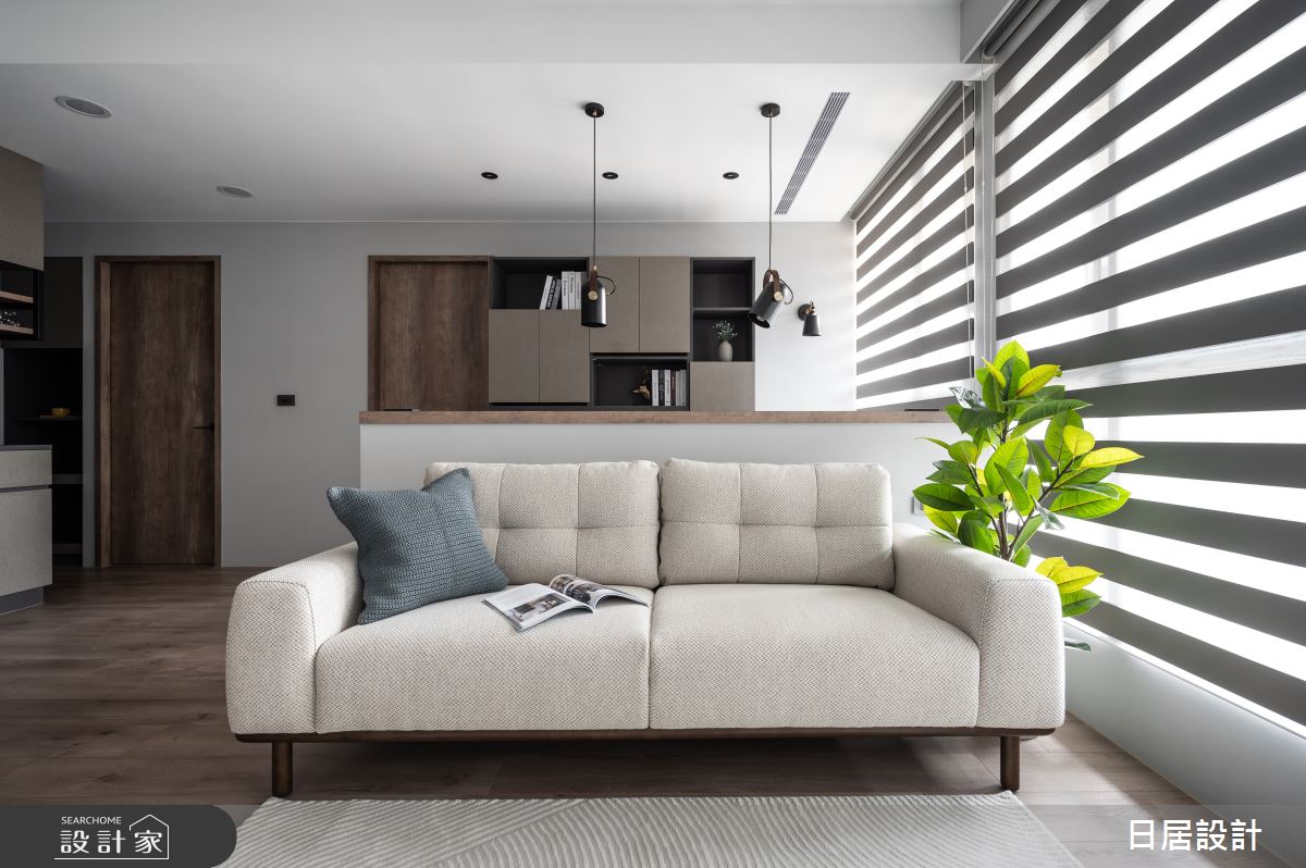 22坪新成屋(5年以下)＿混搭風客廳案例圖片＿日居設計＿日居_梣木厚綠佐醺香之10