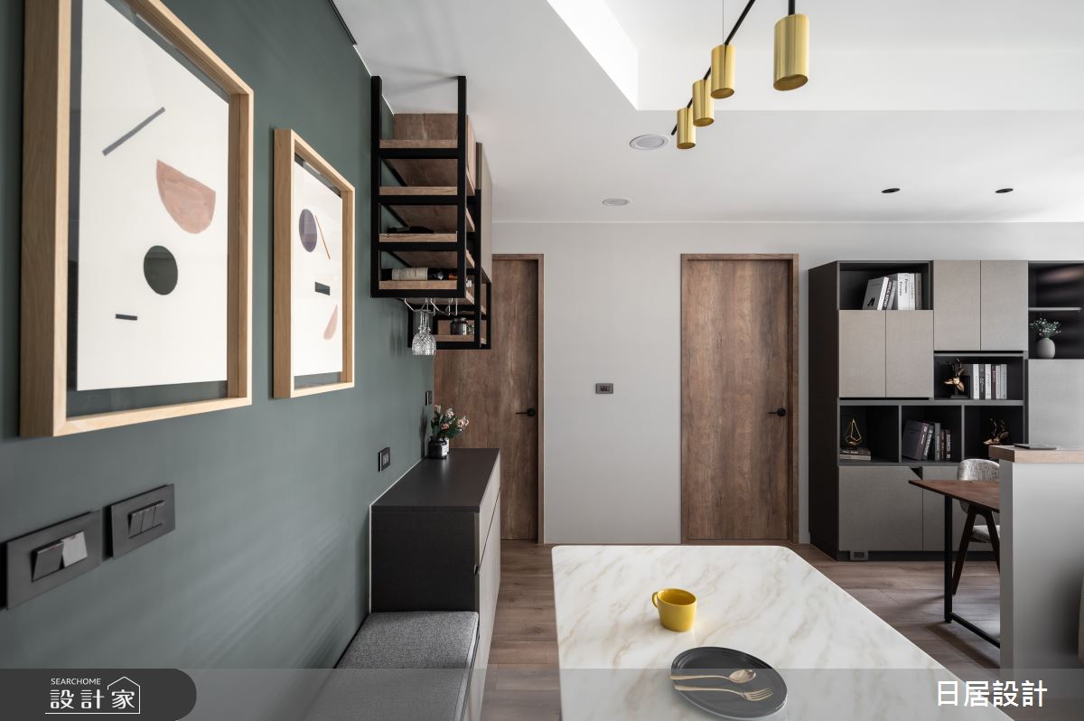 22坪新成屋(5年以下)＿混搭風餐廳案例圖片＿日居設計＿日居_梣木厚綠佐醺香之18