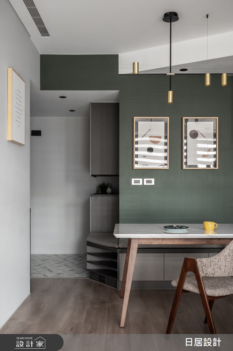 22坪新成屋(5年以下)＿混搭風餐廳案例圖片＿日居設計＿日居_梣木厚綠佐醺香之16