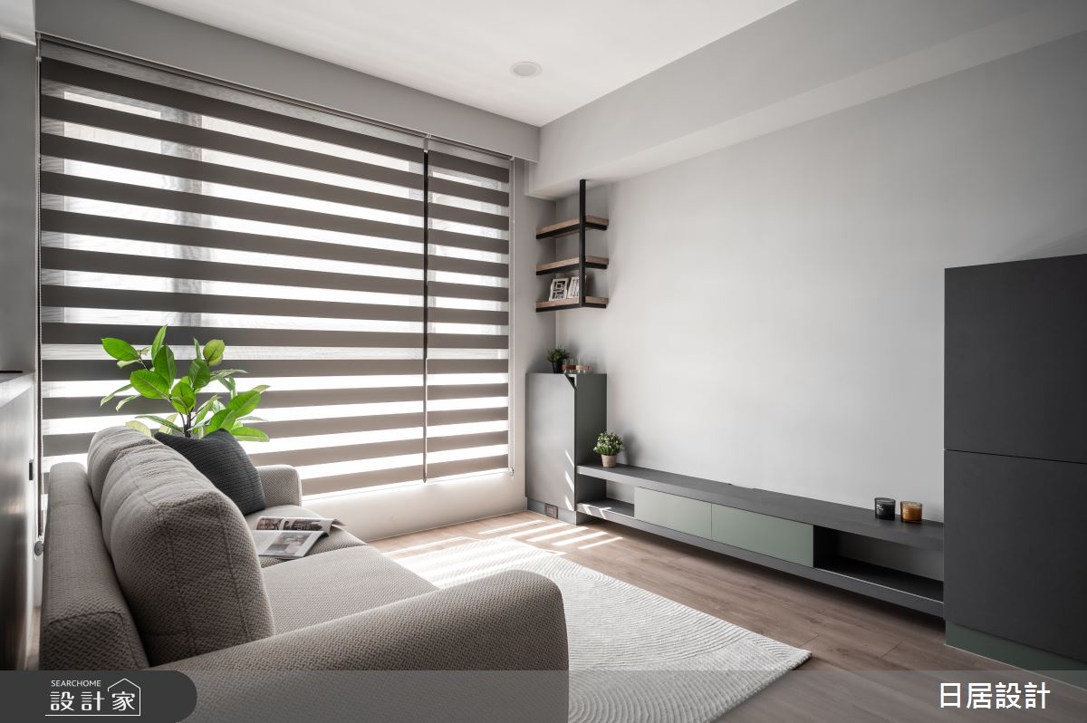 22坪新成屋(5年以下)＿混搭風客廳案例圖片＿日居設計＿日居_梣木厚綠佐醺香之8