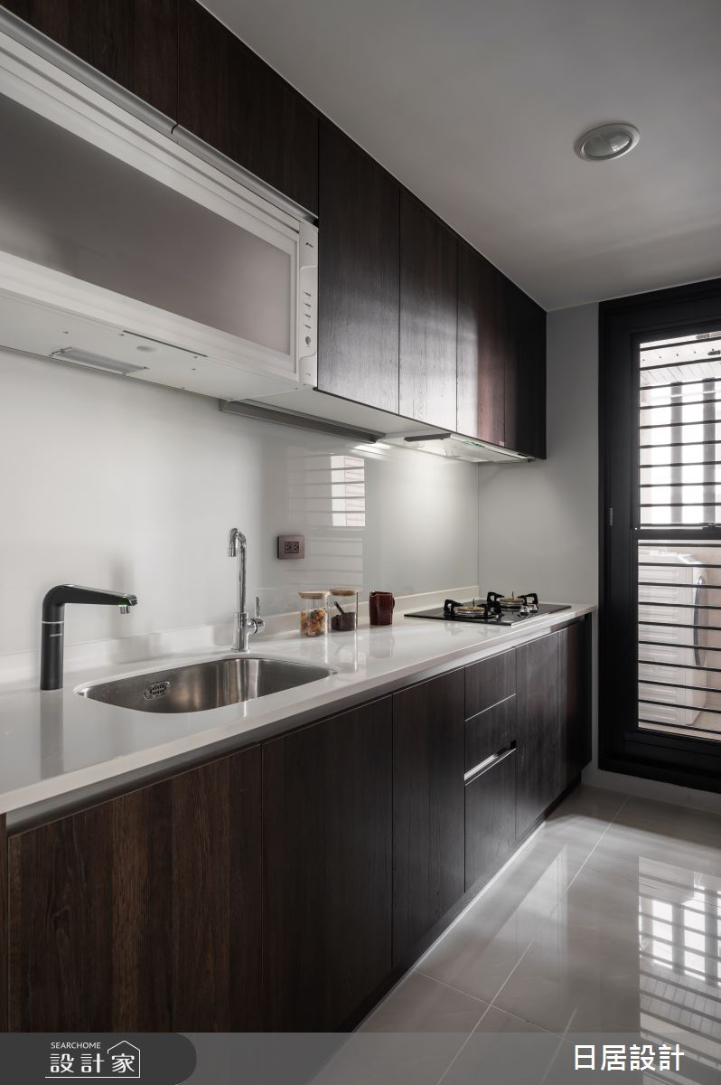 22坪新成屋(5年以下)＿混搭風廚房案例圖片＿日居設計＿日居_梣木厚綠佐醺香之20