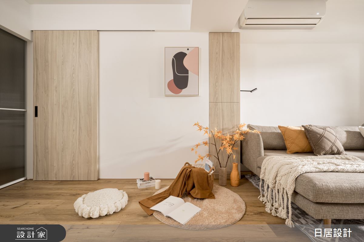 21坪老屋(31~40年)＿混搭風客廳案例圖片＿日居設計＿日居_秋褐之1
