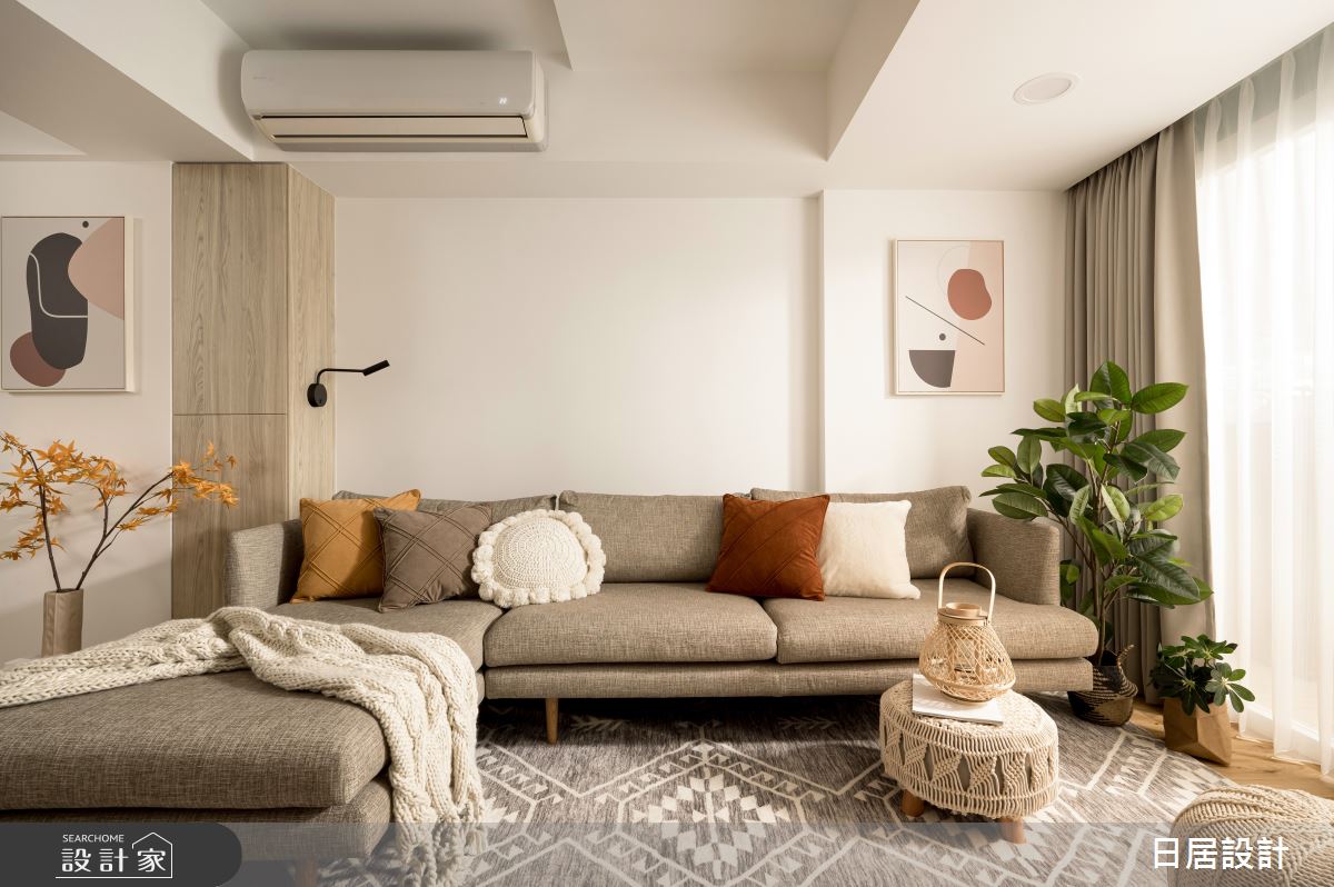 21坪老屋(31~40年)＿混搭風客廳案例圖片＿日居設計＿日居_秋褐之3