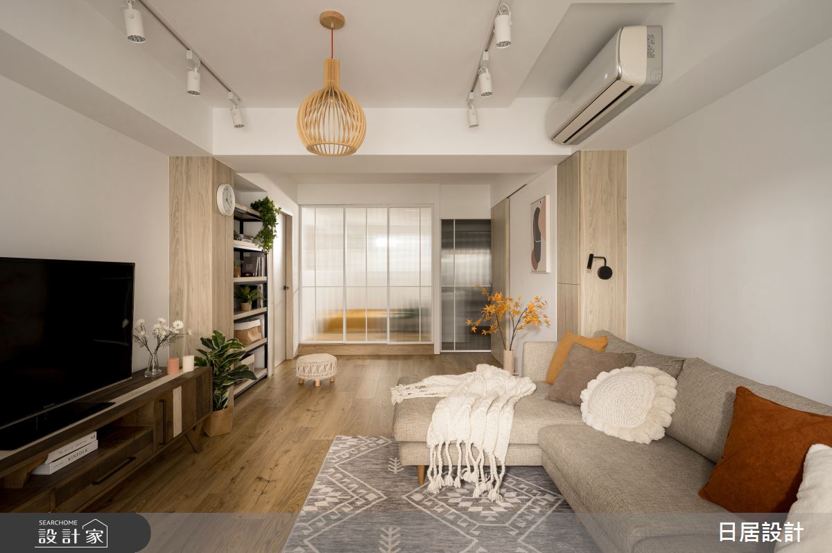 21坪老屋(31~40年)＿混搭風客廳案例圖片＿日居設計＿日居_秋褐之7