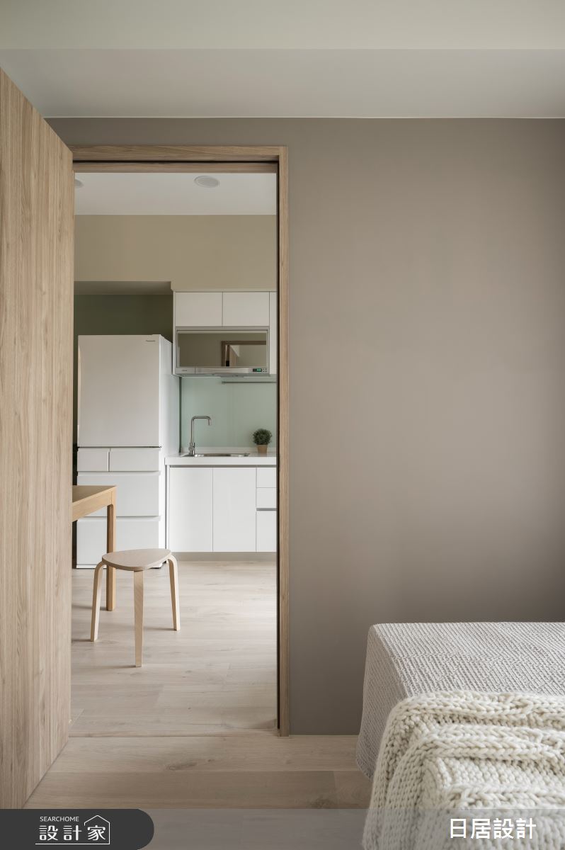 13坪新成屋(5年以下)＿混搭風廚房臥室案例圖片＿日居設計＿日居_林蔭下的焦糖香之22