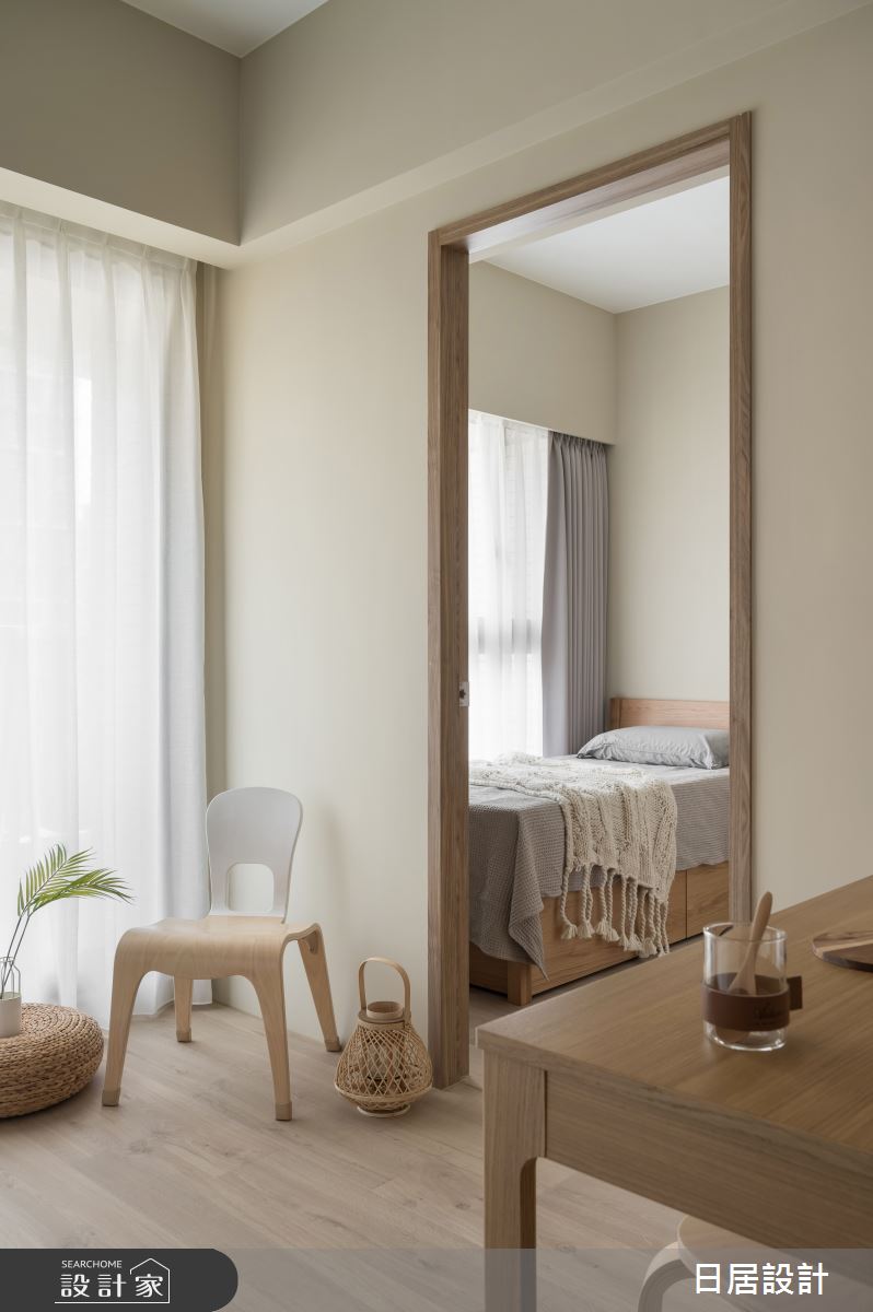 13坪新成屋(5年以下)＿混搭風臥室案例圖片＿日居設計＿日居_林蔭下的焦糖香之17