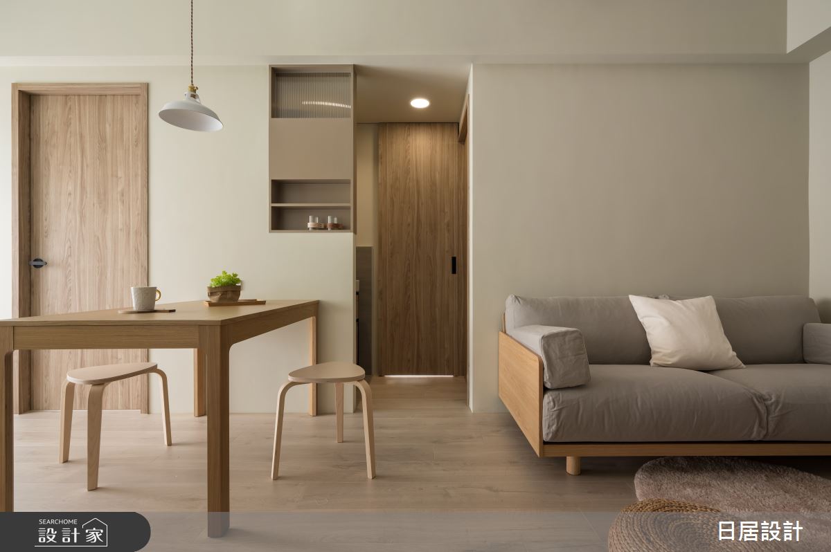 13坪新成屋(5年以下)＿混搭風客廳餐廳臥室案例圖片＿日居設計＿日居_林蔭下的焦糖香之14