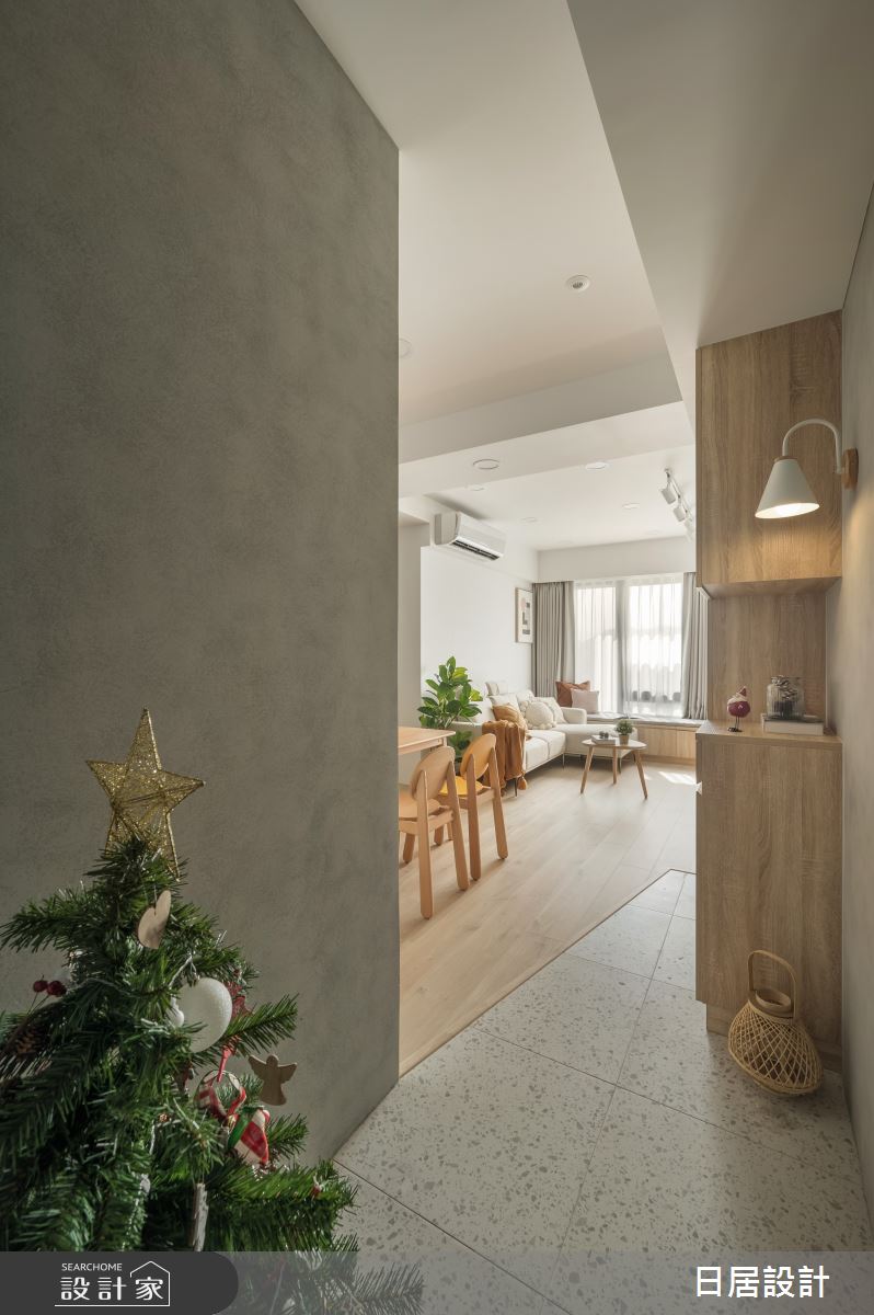 19坪新成屋(5年以下)＿混搭風玄關案例圖片＿日居設計＿日居_棉花田的煦煦淡妝之1