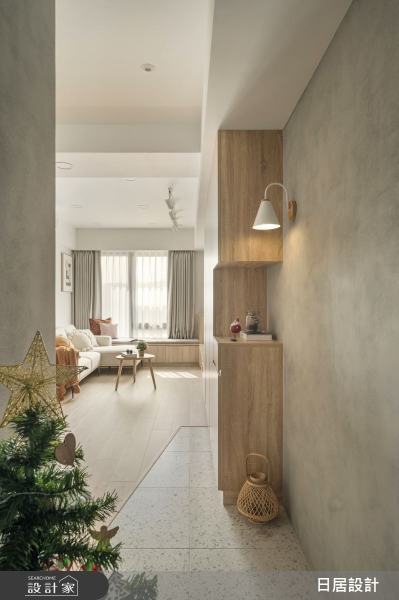 19坪新成屋(5年以下)＿混搭風玄關案例圖片＿日居設計＿日居_棉花田的煦煦淡妝之2
