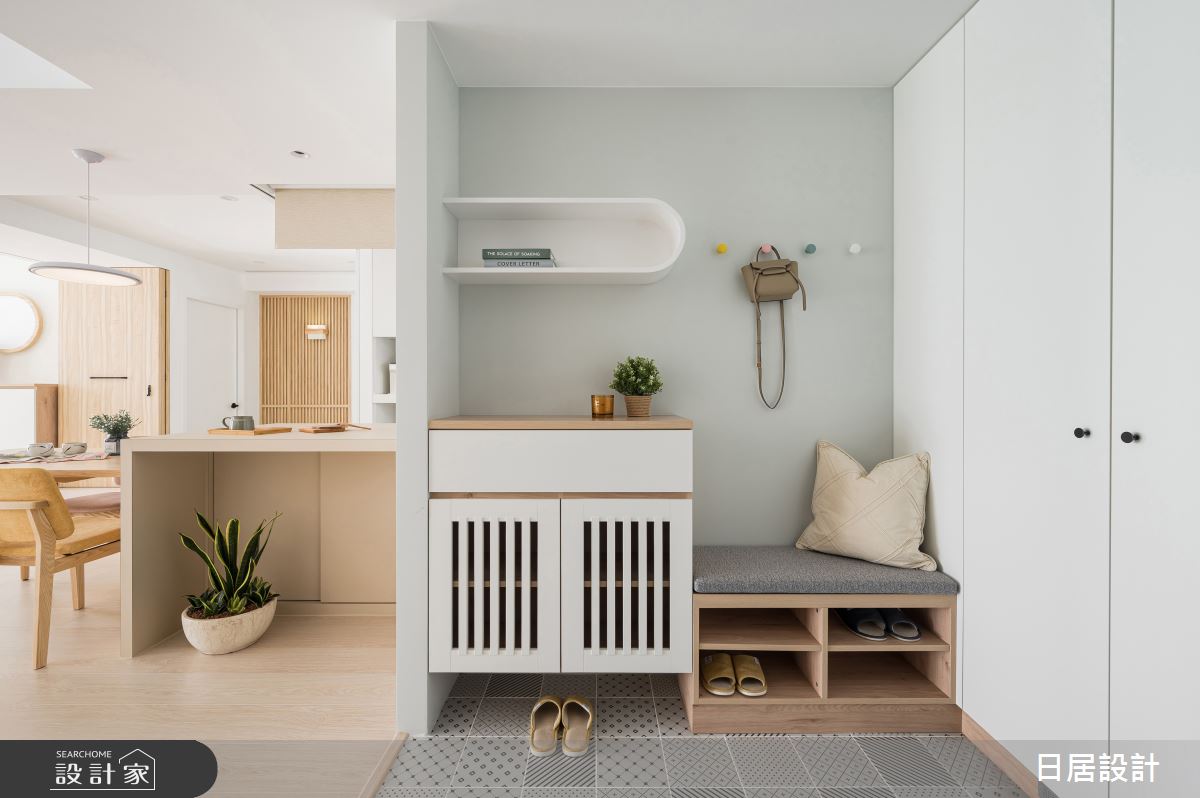 40坪新成屋(5年以下)＿混搭風玄關案例圖片＿日居設計＿日居_芬多精饗宴之1