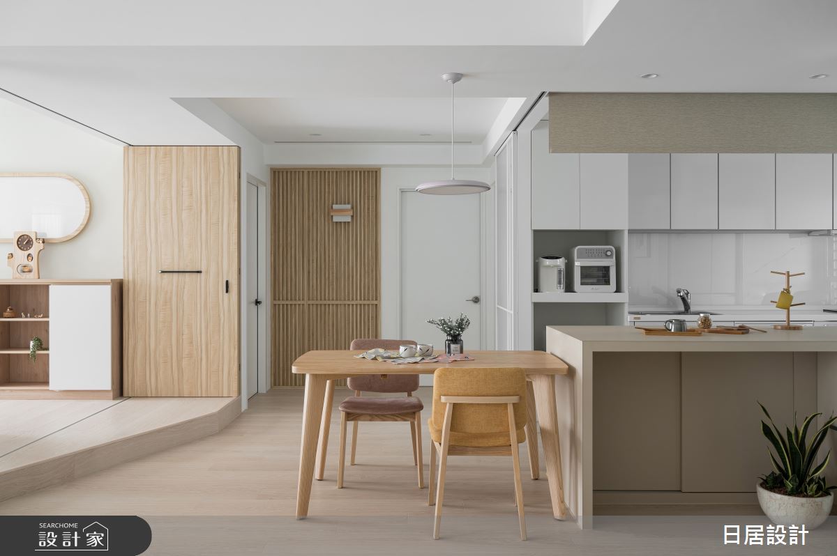 40坪新成屋(5年以下)＿混搭風餐廳廚房中島案例圖片＿日居設計＿日居_芬多精饗宴之2