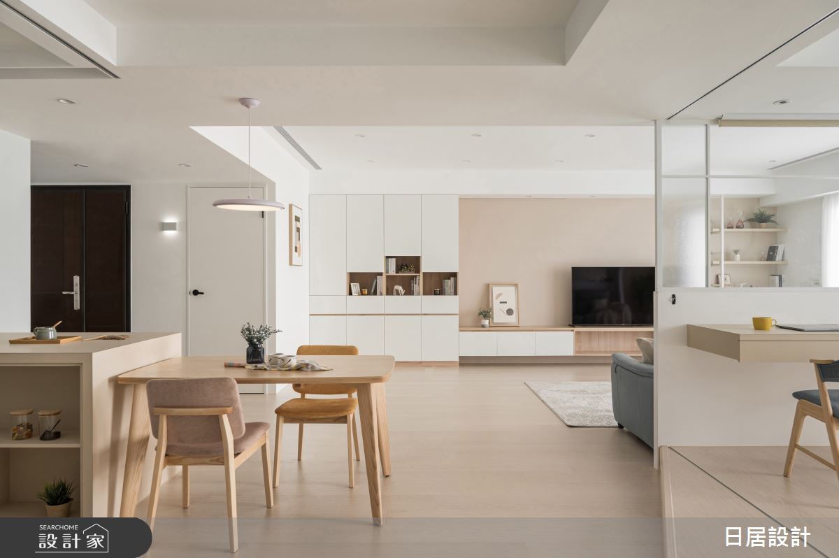 40坪新成屋(5年以下)＿混搭風客廳餐廳書房案例圖片＿日居設計＿日居_芬多精饗宴之8