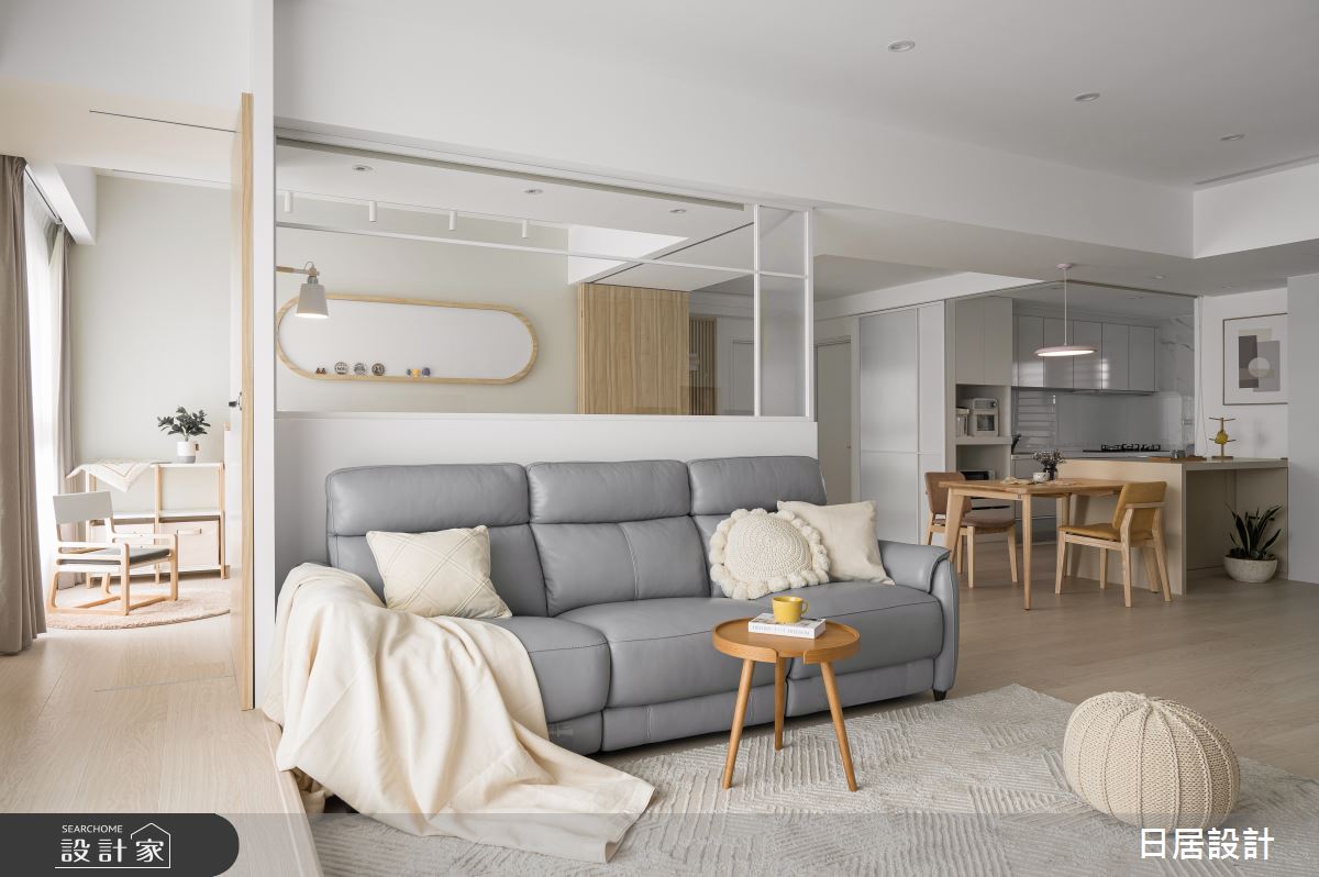 40坪新成屋(5年以下)＿混搭風客廳臥榻案例圖片＿日居設計＿日居_芬多精饗宴之3466