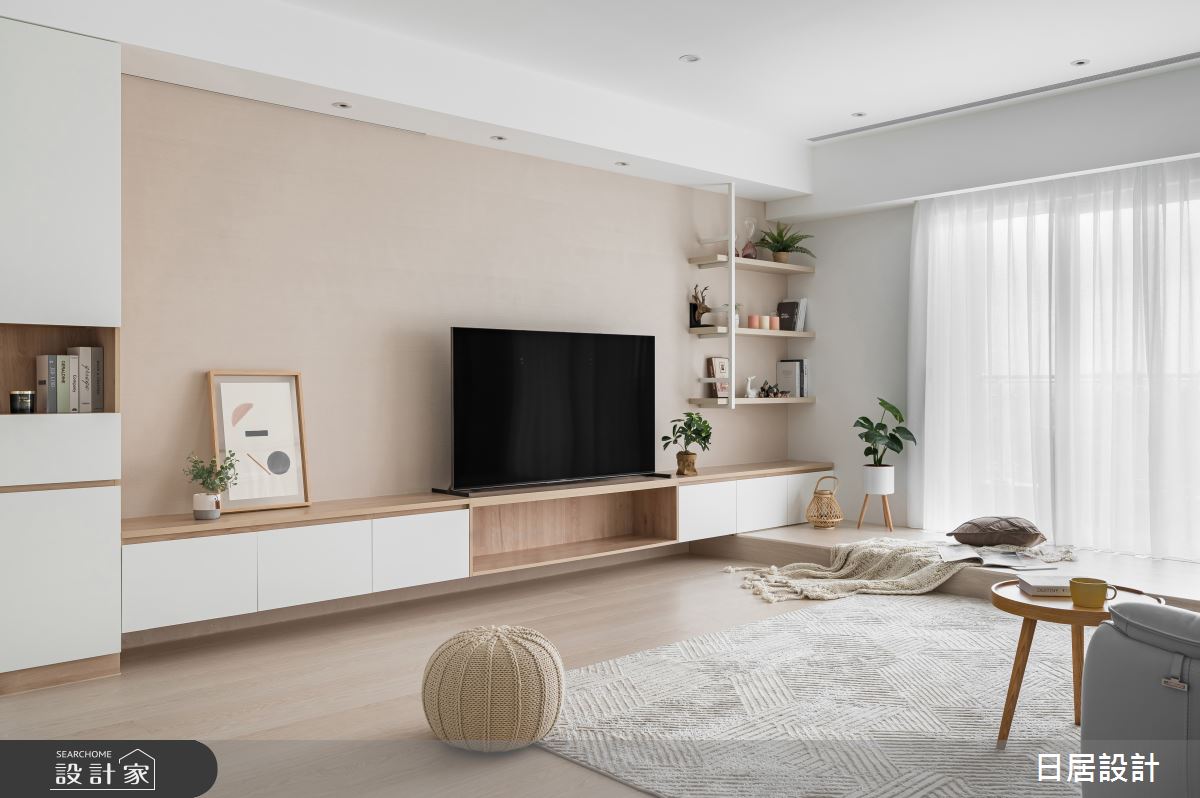 40坪新成屋(5年以下)＿混搭風客廳臥榻案例圖片＿日居設計＿日居_芬多精饗宴之20