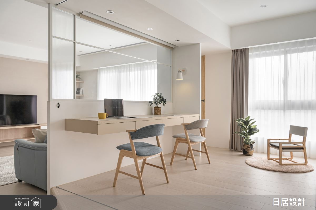 40坪新成屋(5年以下)＿混搭風書房工作區案例圖片＿日居設計＿日居_芬多精饗宴之25