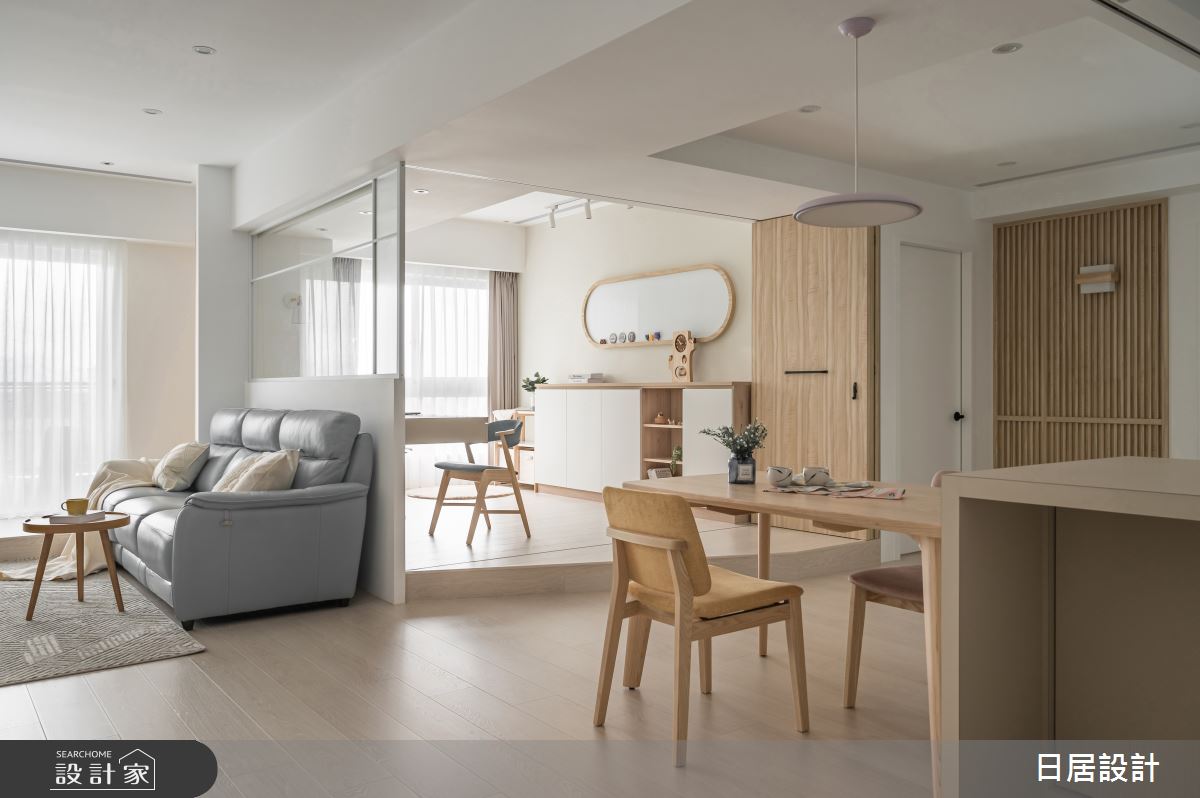40坪新成屋(5年以下)＿混搭風客廳餐廳書房案例圖片＿日居設計＿日居_芬多精饗宴之28