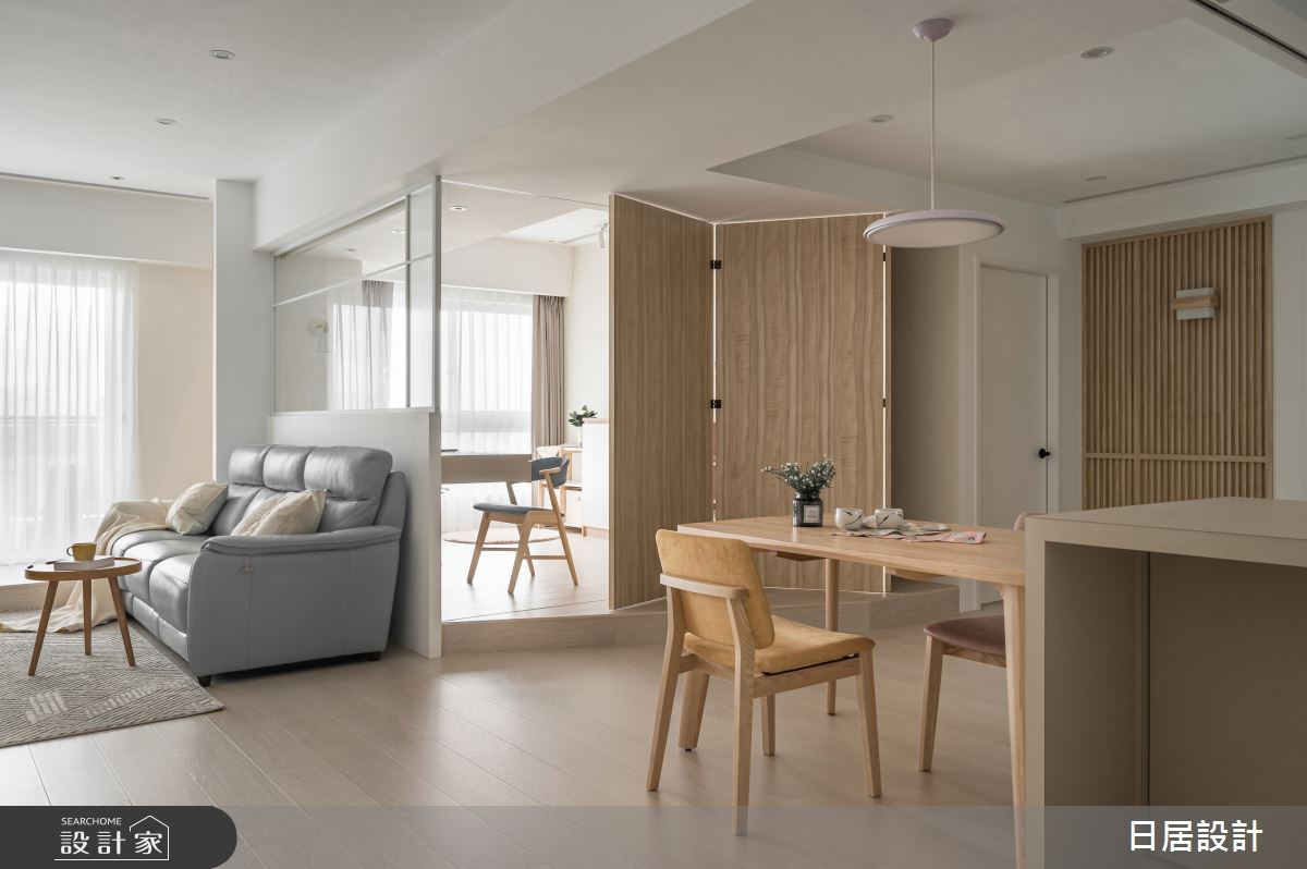 40坪新成屋(5年以下)＿混搭風客廳餐廳書房案例圖片＿日居設計＿日居_芬多精饗宴之29
