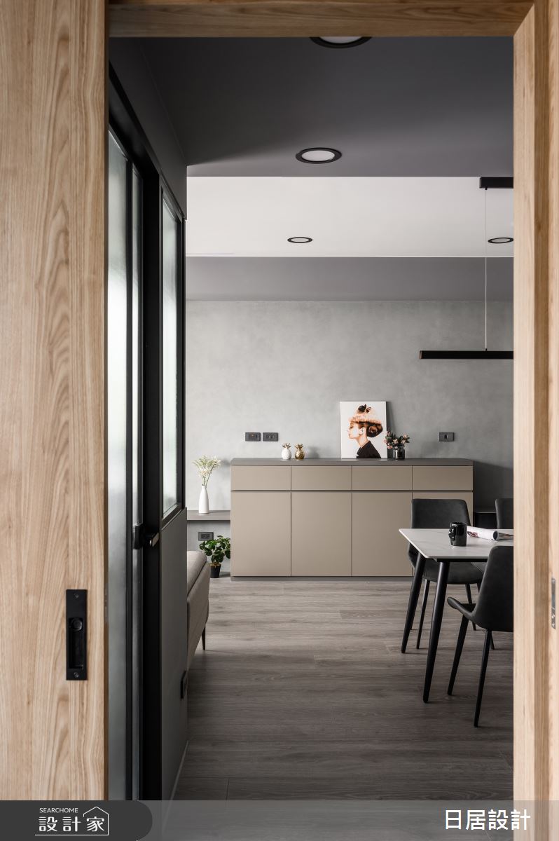 30坪新成屋(5年以下)＿混搭風走廊案例圖片＿日居設計＿日居_黑芝麻藍莓馬芬之15
