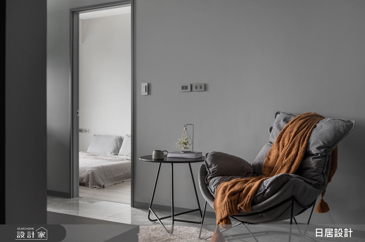 15坪新成屋(5年以下)＿混搭風客廳案例圖片＿日居設計＿日居_無彩調色盤之8