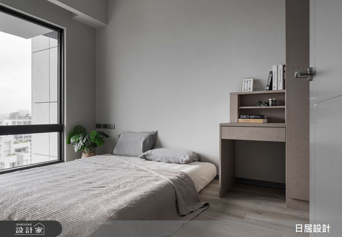 15坪新成屋(5年以下)＿混搭風臥室案例圖片＿日居設計＿日居_無彩調色盤之17