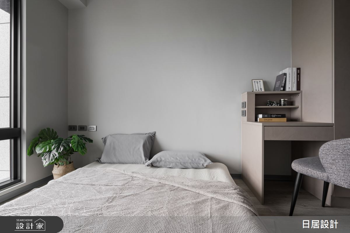 15坪新成屋(5年以下)＿混搭風臥室案例圖片＿日居設計＿日居_無彩調色盤之16