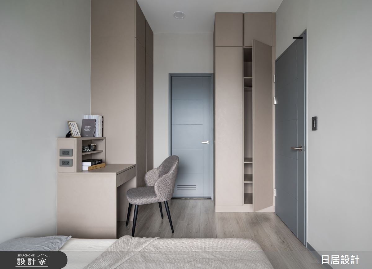 15坪新成屋(5年以下)＿混搭風臥室案例圖片＿日居設計＿日居_無彩調色盤之18