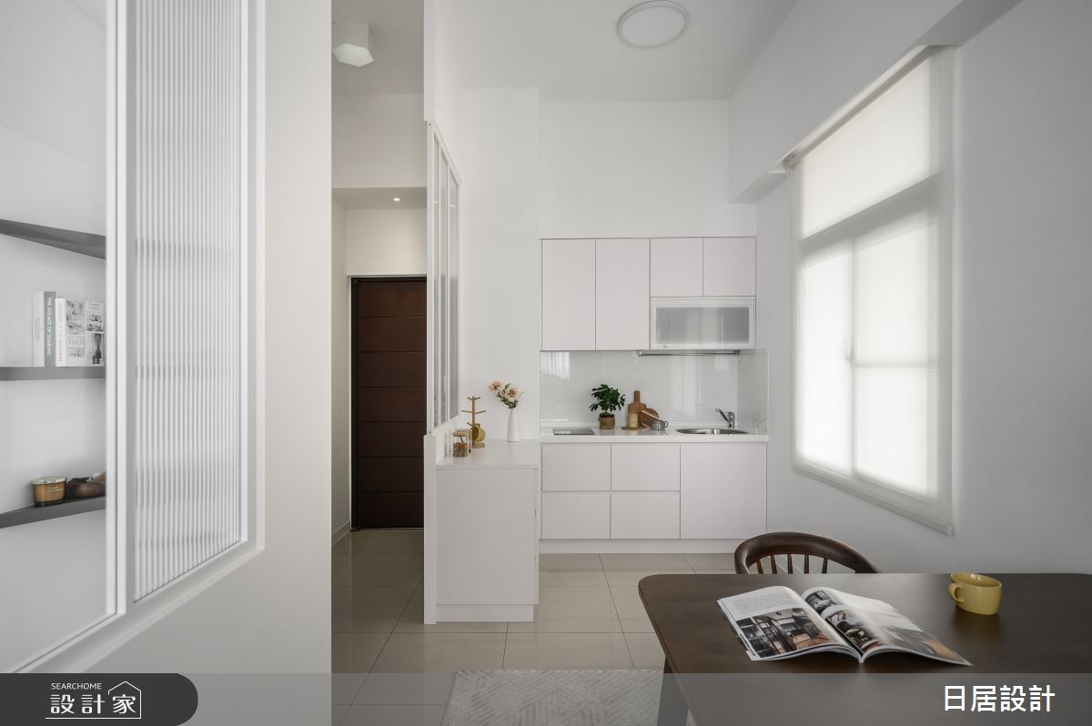 12坪中古屋(5~15年)＿混搭風客廳餐廳廚房案例圖片＿日居設計＿日居_藍色湖畔之1
