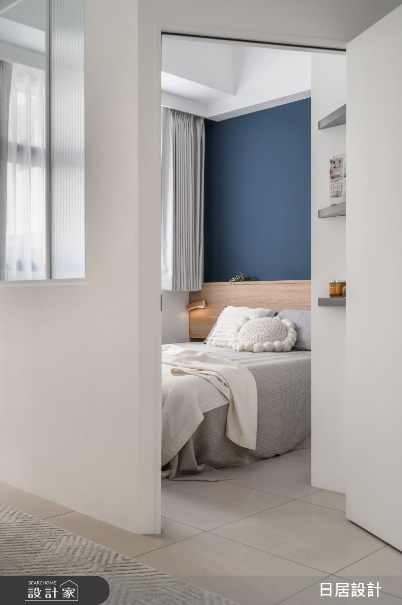 12坪中古屋(5~15年)＿混搭風臥室案例圖片＿日居設計＿日居_藍色湖畔之13