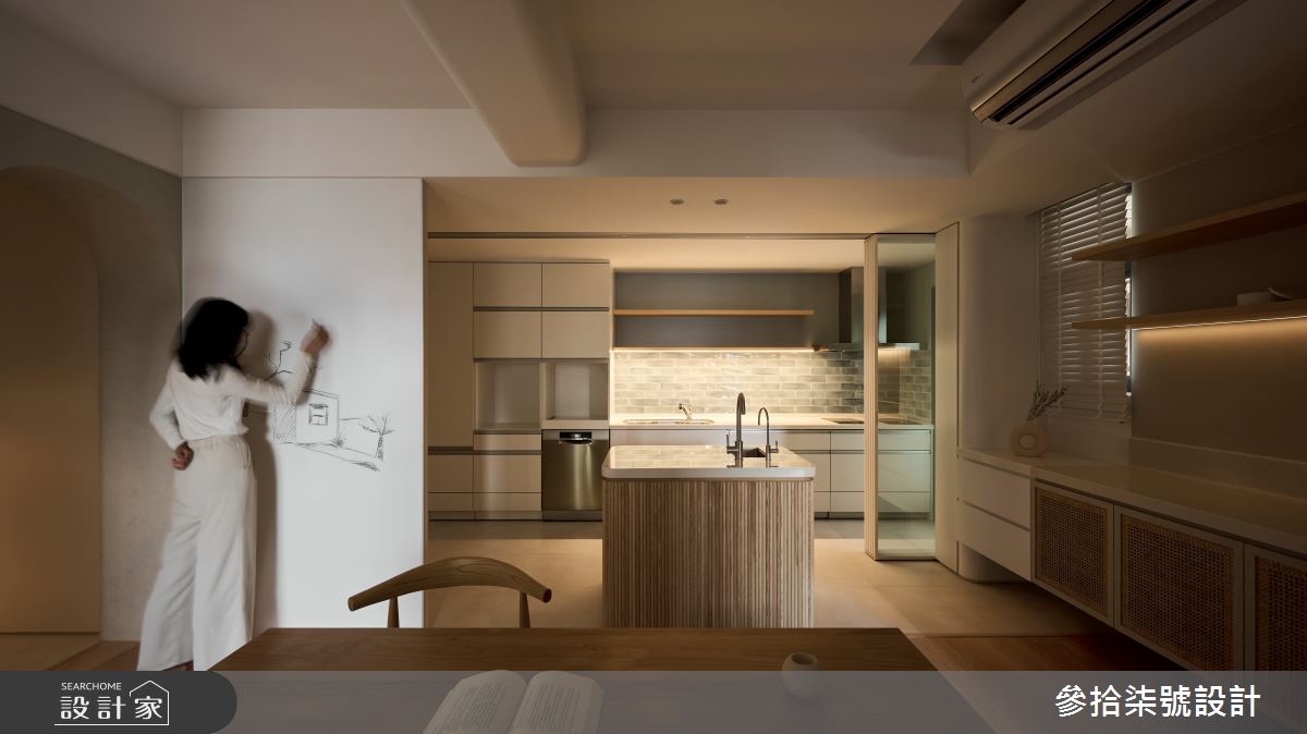 32坪中古屋(5~15年)＿美式風餐廳廚房中島案例圖片＿參拾柒號設計＿參拾柒號_34之14