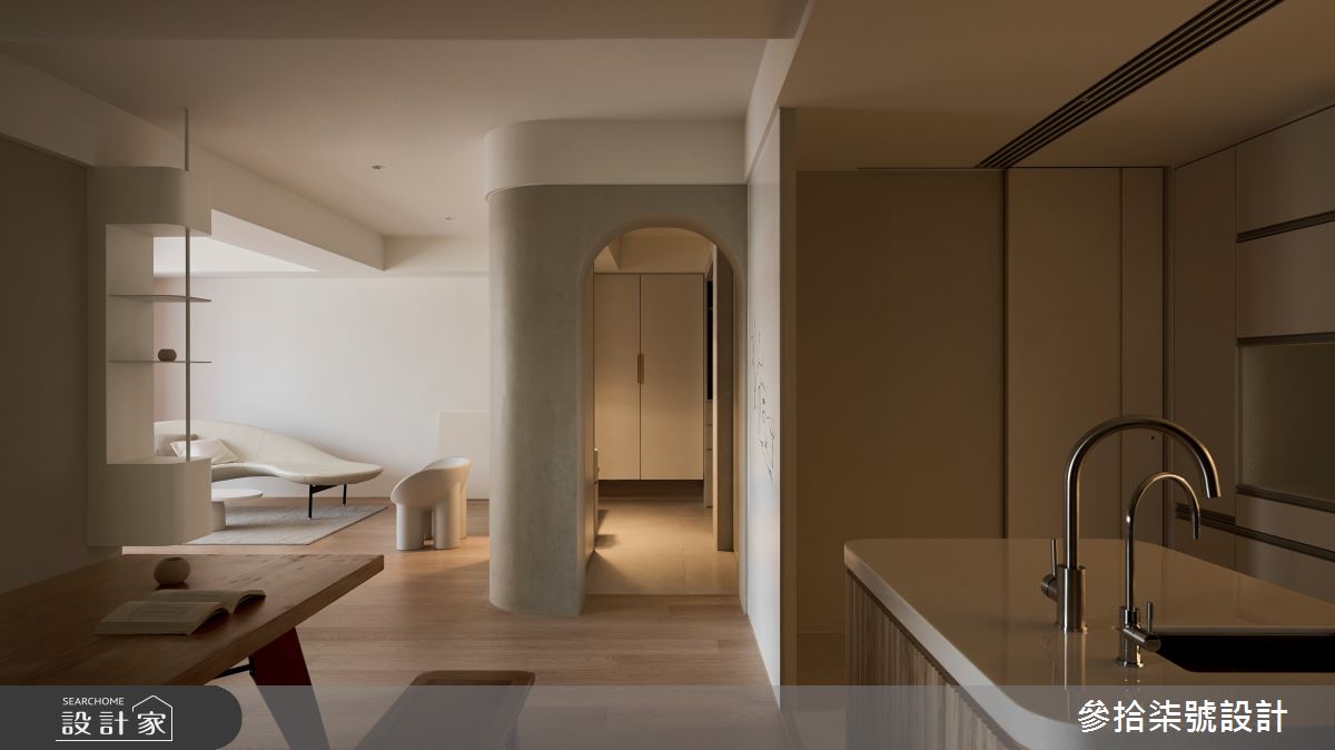 32坪中古屋(5~15年)＿美式風玄關客廳餐廳廚房中島案例圖片＿參拾柒號設計＿參拾柒號_34之13