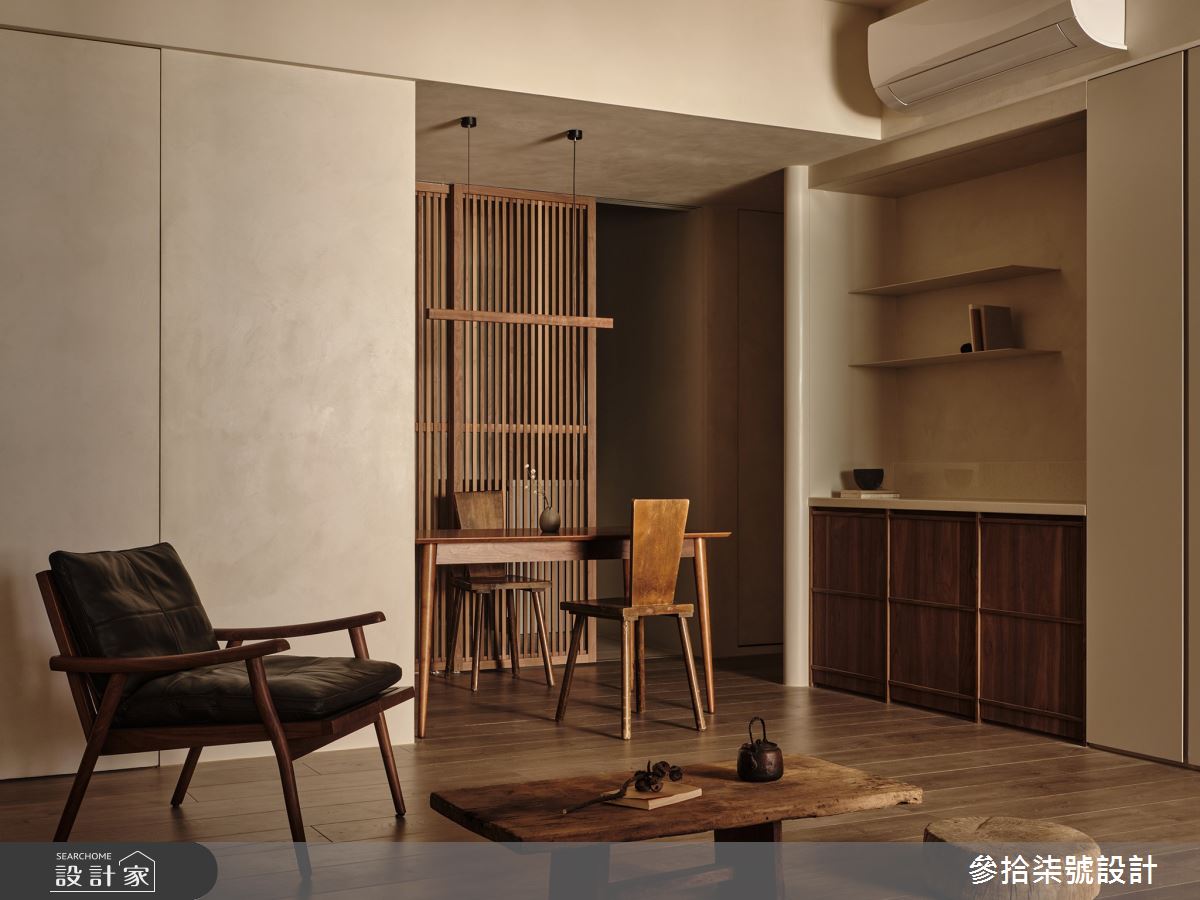 22坪老屋(41~50年)＿侘寂風客廳餐廳案例圖片＿參拾柒號設計＿參拾柒號_36之7