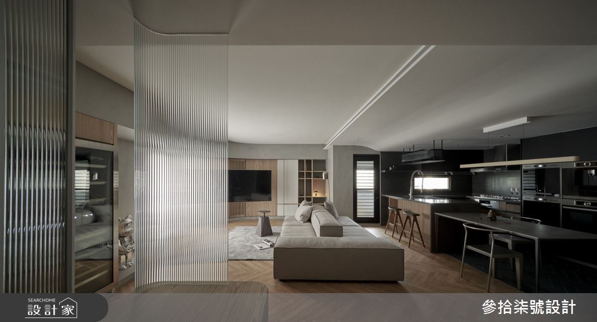 40坪老屋(31~40年)＿現代風客廳餐廳廚房中島案例圖片＿參拾柒號設計＿參拾柒號_37之5