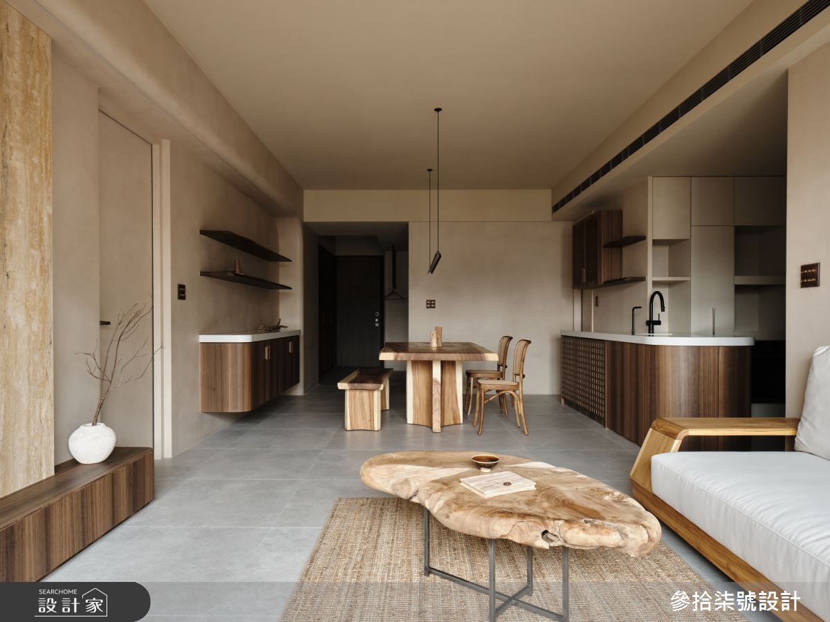 30坪新成屋(5年以下)＿侘寂風玄關客廳餐廳案例圖片＿參拾柒號設計＿參拾柒號_44之15