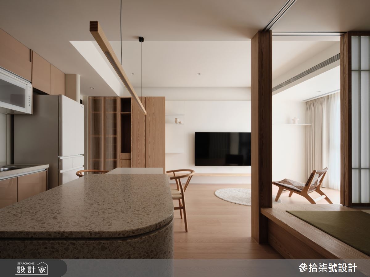 16坪新成屋(5年以下)＿日式風客廳餐廳廚房和室中島案例圖片＿參拾柒號設計＿參拾柒號_46之13