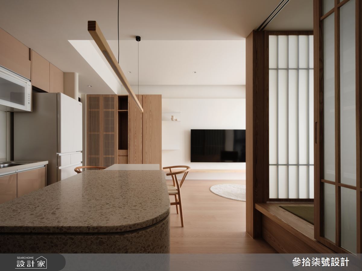 16坪新成屋(5年以下)＿日式風客廳餐廳廚房和室中島案例圖片＿參拾柒號設計＿參拾柒號_46之12