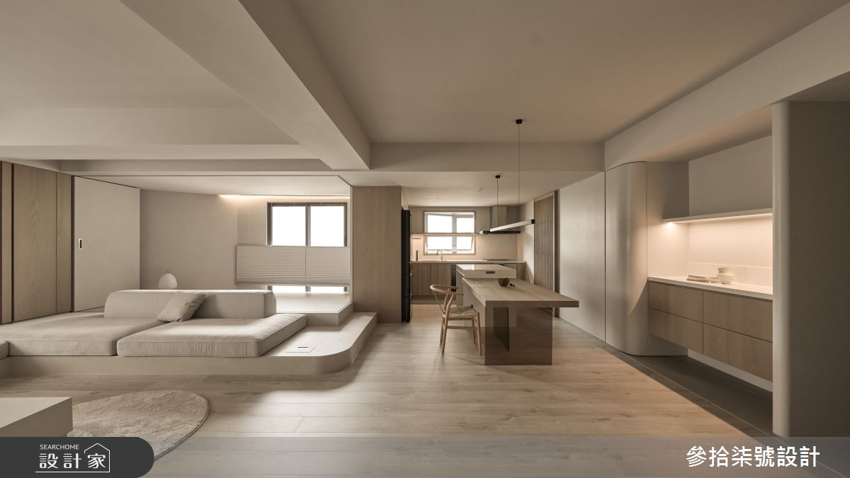 40坪老屋(31~40年)＿Japandi風客廳餐廳廚房多功能室中島案例圖片＿參拾柒號設計＿參拾柒號_50之18