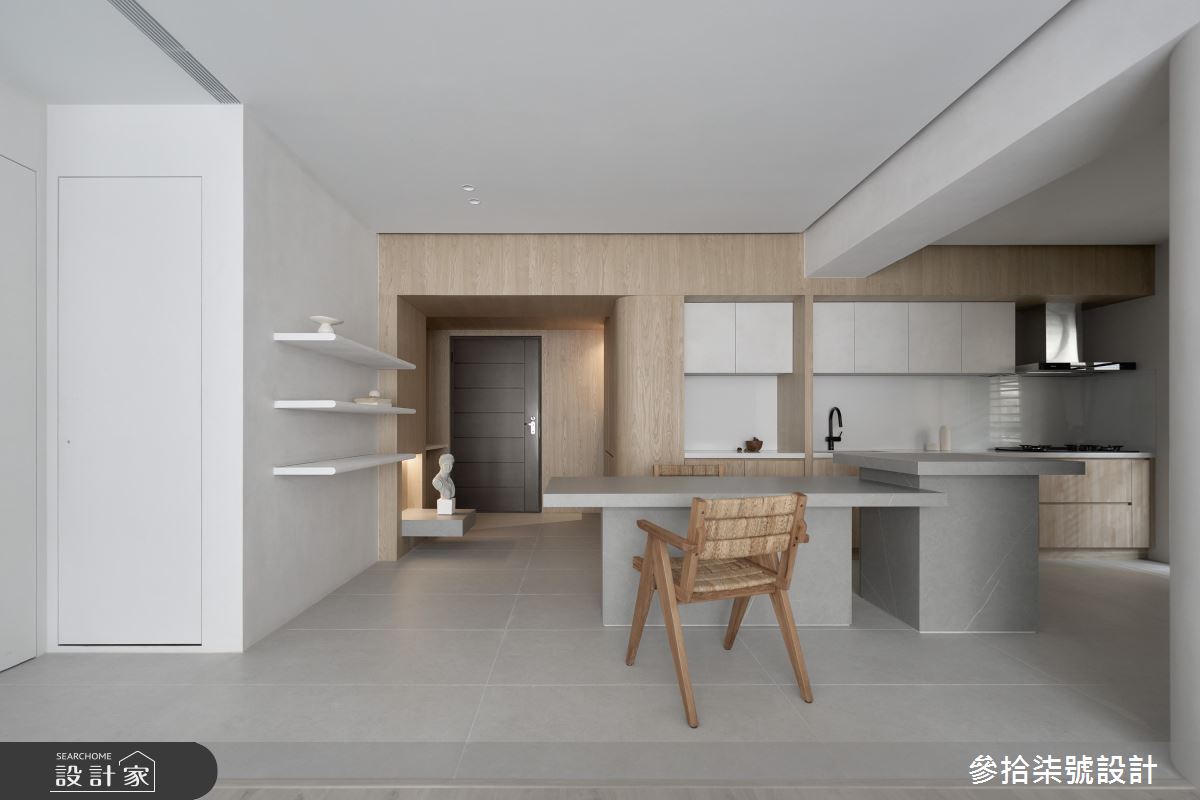 35坪中古屋(5~15年)＿北歐風玄關餐廳廚房中島案例圖片＿參拾柒號設計＿參拾柒號_49之2