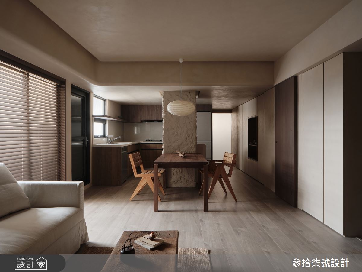 30坪老屋(31~40年)＿侘寂風客廳餐廳廚房案例圖片＿參拾柒號設計＿參拾柒號_51之13